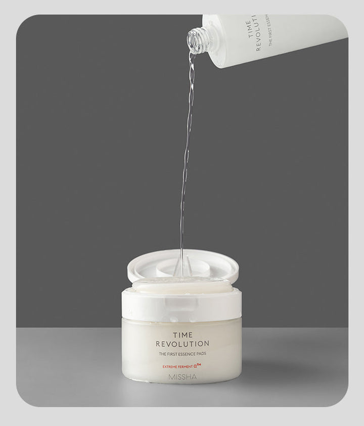 MISSHA Time Revolution The First Essence Pad Texture Hydration 250ml (75pads) SKIN CARE, Treatments, Serum & Essence, Korean Essence Pad, Hydrating Toner Pad, Gentle Exfoliator, Skin Texture Refinement, Niacinamide Skincare, Yeast Ferment Essence, K-Beauty Mask Pads