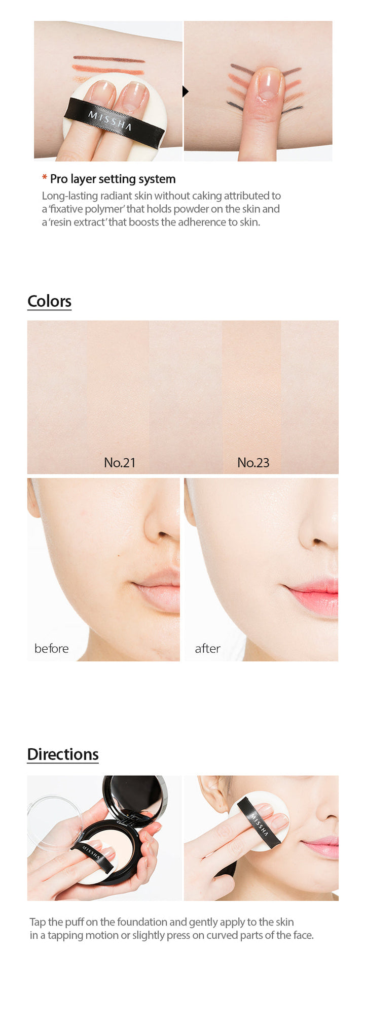 MISSHA Pro Touch Powder Pact Smooth Finish Powder 10g MAKEUP, Face, Setting Spray & Powder, Korean pressed powder, K-beauty base makeup, Oil control powder, Pore blurring makeup, Smooth finish powder, Setting powder, Matte finish makeup