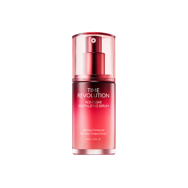 MISSHA Time Revolution Revitalizing Serum (Red Algae) 40ml SKIN CARE, Treatments, Serum & Essence, Red Algae Serum, Korean Hydrating Serum, Skin Barrier Support, Hydrolyzed Collagen, Radiant Complexion, Skin Elasticity, K-beauty Skincare