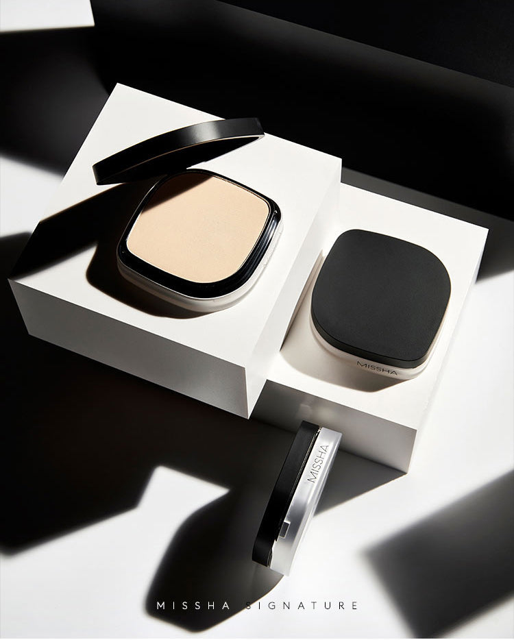 MISSHA Signature Dramatic Twoway Pact Powder Foundation 95g K-beauty powder foundation, Korean base makeup, Ceramide infused makeup, Long-wearing powder, Natural finish foundation, Skin blurring powder, Lightweight coverage