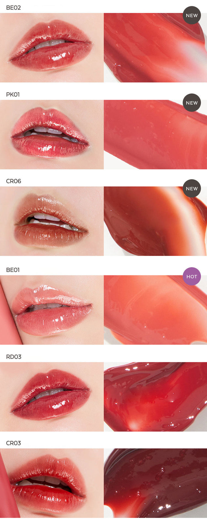APIEU Juicy Pang Tint Hydrating Glossy Lip Tint 35g MAKEUP, Lips, Lip Tint, K-Beauty Lip Tint, Glossy Lip Stain, Hydrating Lip Makeup, Juicy Lips Effect, Korean Gradient Lip, Rose Honey Apple Extract, Non-Sticky Finish