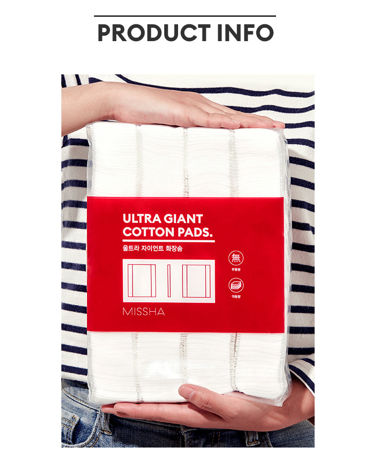 MISSHA Ultra Giant Cotton Puff 400 sheets SKIN CARE, Cleansers, Make Removers
