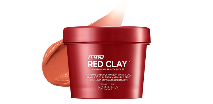 MISSHA Amazon Red Clay Pore Mask Pore Refining 110ml SKIN CARE, Treatments, Exfoliators, Korean Pore Mask, Red Clay, Pore Refining, Oil Control, Smooth Skin Texture, AHA BHA Exfoliant, K-Beauty Skincare