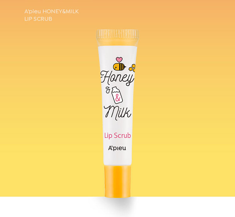 APIEU Honey Milk Lip Scrub Exfoliate Nourish 8ml