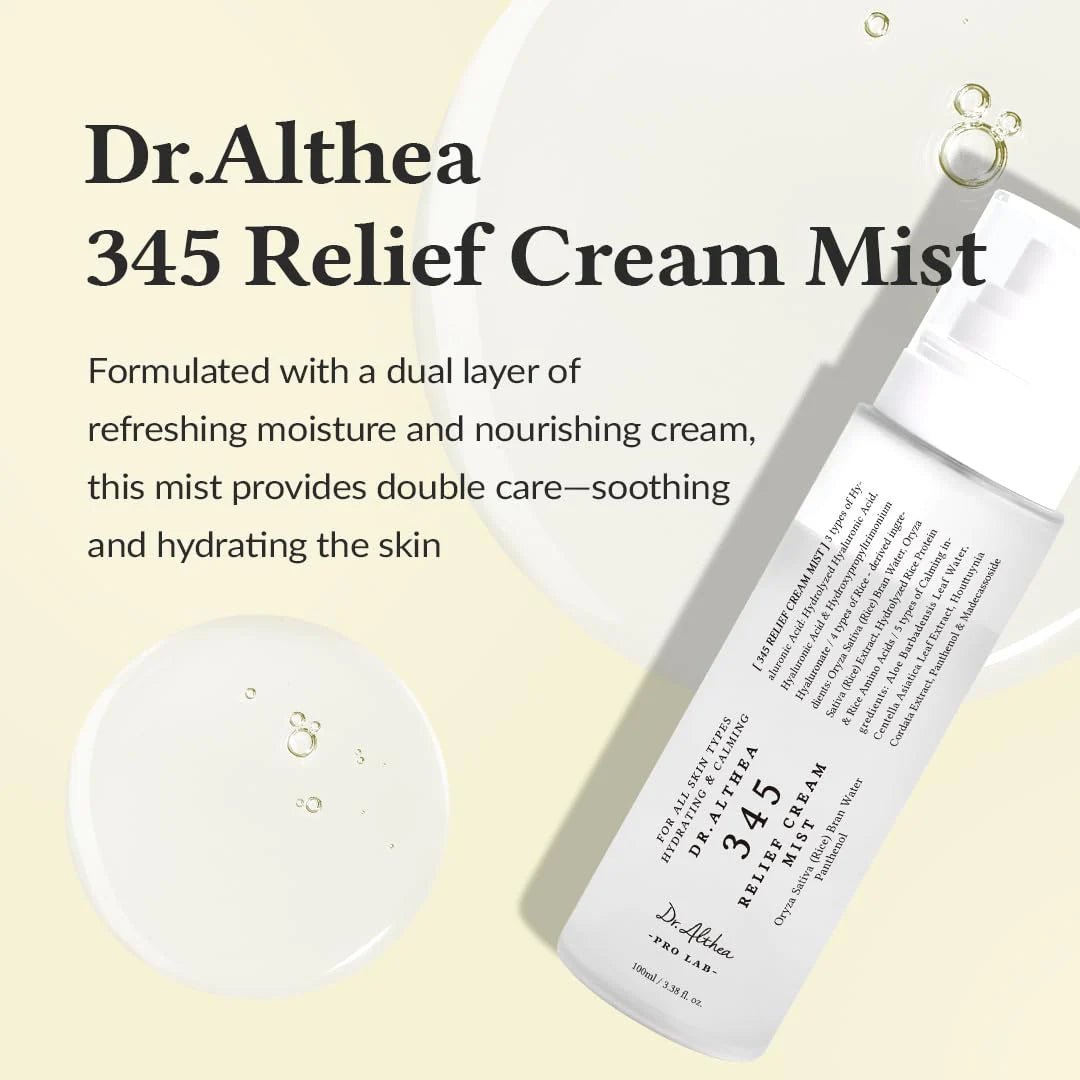 DR. ALTHEA 345 Relief Cream Mist 100ml Health & Beauty 3