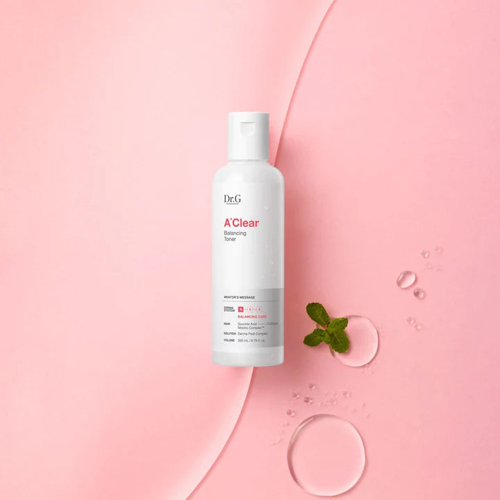 DrG AClear Balancing Toner Hydrating Sebum Control 200ml clearance, SKIN CARE, Toners, Korean Toner, Sebum Control, Hydrating Skincare, Skin Barrier Support, Heartleaf Extract, Succinic Acid Toner, Oily Skin Balance