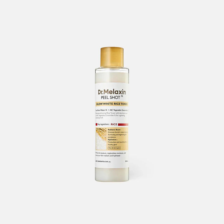 Dr.Melaxin Peel Shot Glow White Rice Toner Gentle Exfoliating 200ml