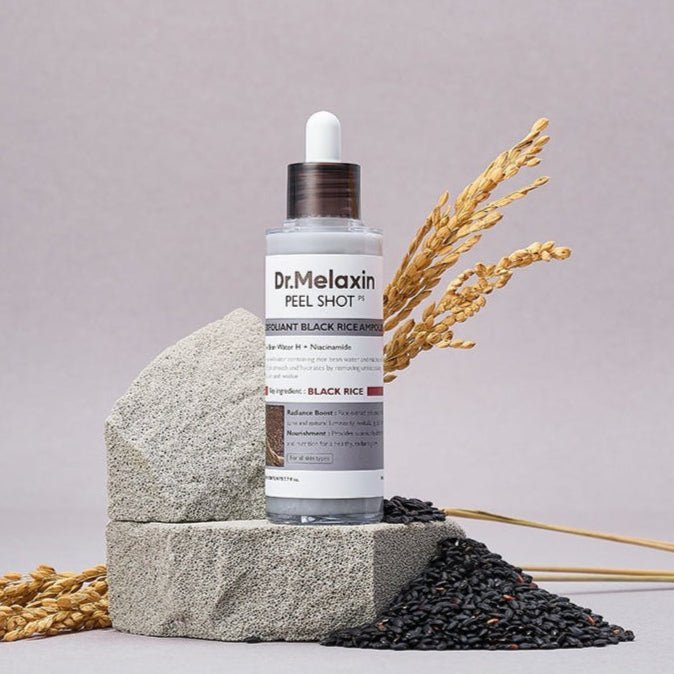 DR.MELAXIN Peel Shot Exfoliating Black Rice Ampoule 80ml Serum & Ampoule 1
