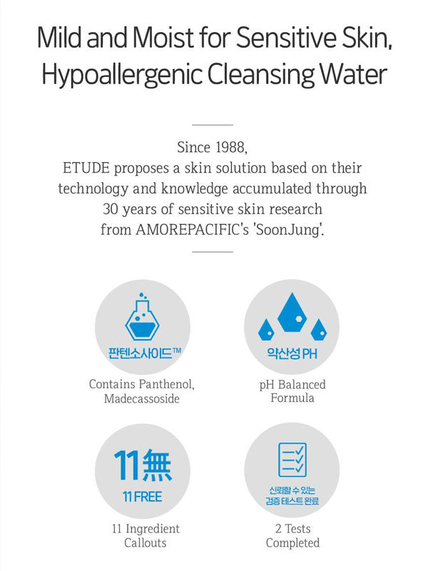 Etude House Soonjung 55 Cleansing Water 320ml