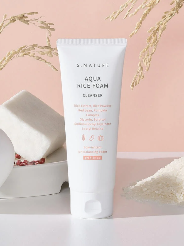 S.Nature Aqua Rice Foam Cleanser 160ml SKIN CARE, Cleansers, Face Wash