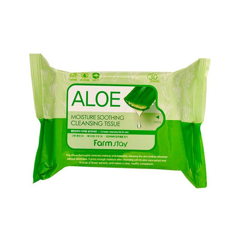 Farm Stay Aloe Moisture Soothing Cleansing Tissue 30 sheets Cleanser 1
