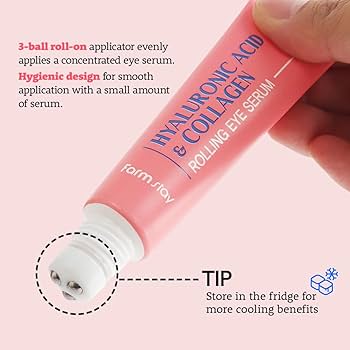 FARMSTAY Hyaluronic Acid & Collagen Rolling Eye Serum 25ml