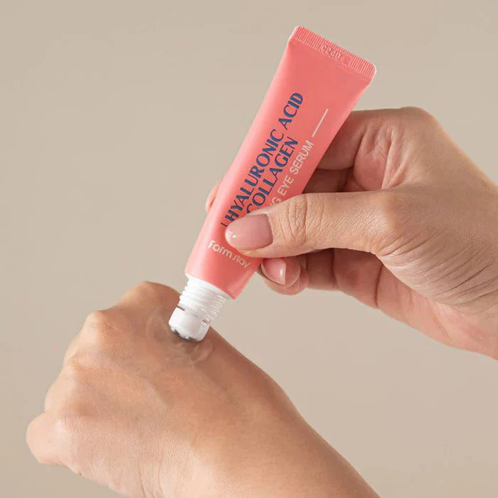 FARMSTAY Hyaluronic Acid & Collagen Rolling Eye Serum 25ml
