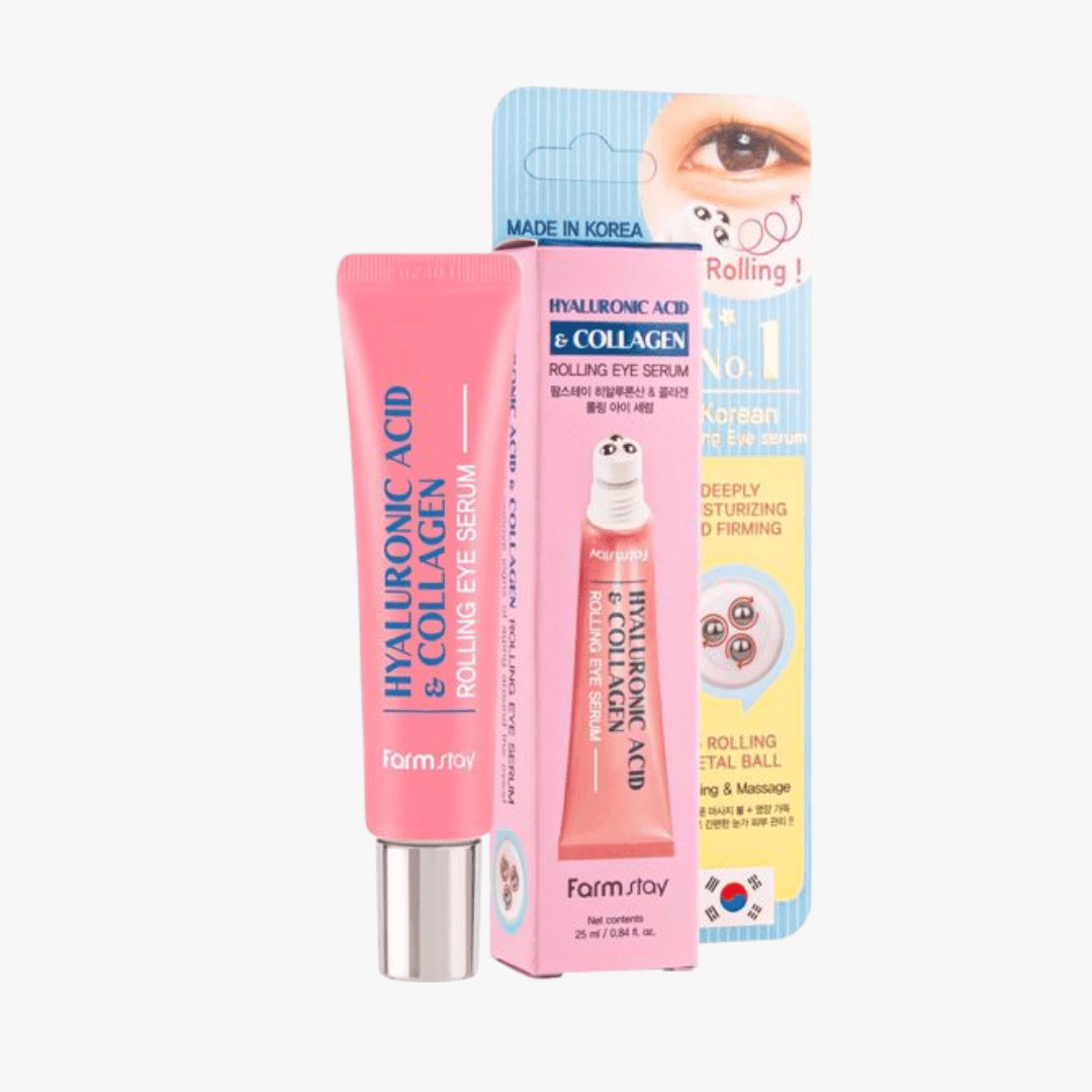 FARMSTAY Hyaluronic Acid & Collagen Rolling Eye Serum 25ml