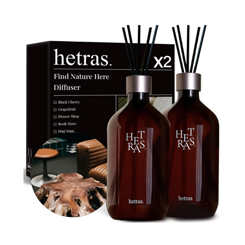 HETRAS Premium Diffuser Hotel Wood 500ml x 2