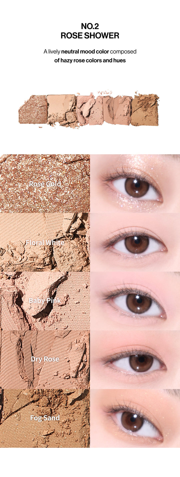 unleashia Mood Shower Eye Palette eyeshadow 4g