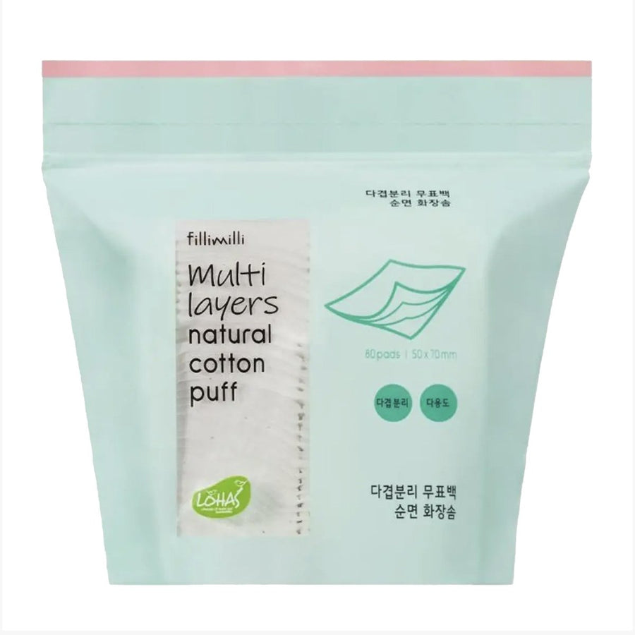 Fillimilli Multi Layers Natural Cotton Puff 80Pcs Health & Beauty oceanbuy beauty markham toronto free ship USA asian korean skincare