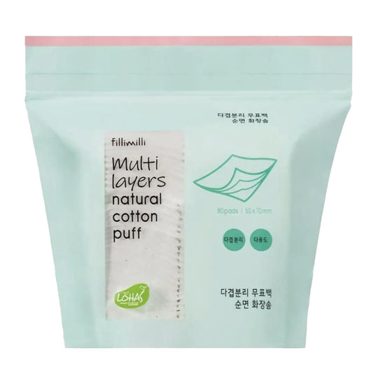 Fillimilli Multi Layers Natural Cotton Puff 80Pcs