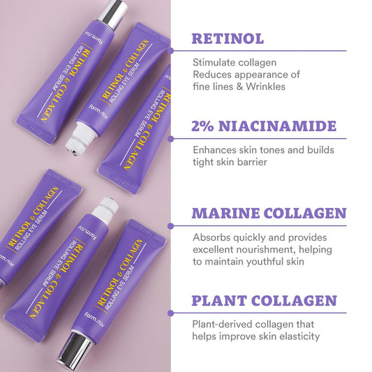 FARMSTAY Rolling Eye Serum 25ml - Retinol & Collagen Health & Beauty oceanbuy beauty markham toronto free ship USA asian korean skincare