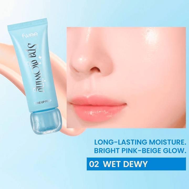 fwee Spa Glowing Tone-Up Prep 80g Wet Dewy Glow Skincare 3