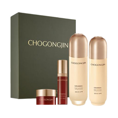 CHOGONGJIN Geumsul Nourishing Care Gongjin Essential Set Korean Skincare Gift Set, Nourishing Skincare, Hydrating Essence Emulsion, Gongjin Complex, Royal Jelly Skincare, Skin Barrier Support, K-Beauty Routine