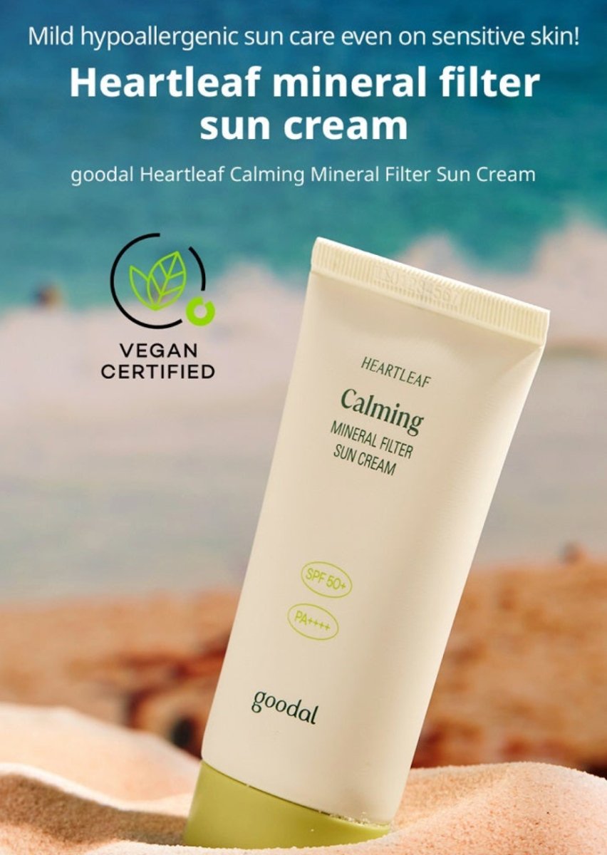 GOODAL Heartleaf Calming Mineral Filter Sun Cream 50ml