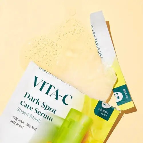 GOODAL Green Tangerine Vita C Dark Spot Serum Mask 5pcs Sheet Mask 3