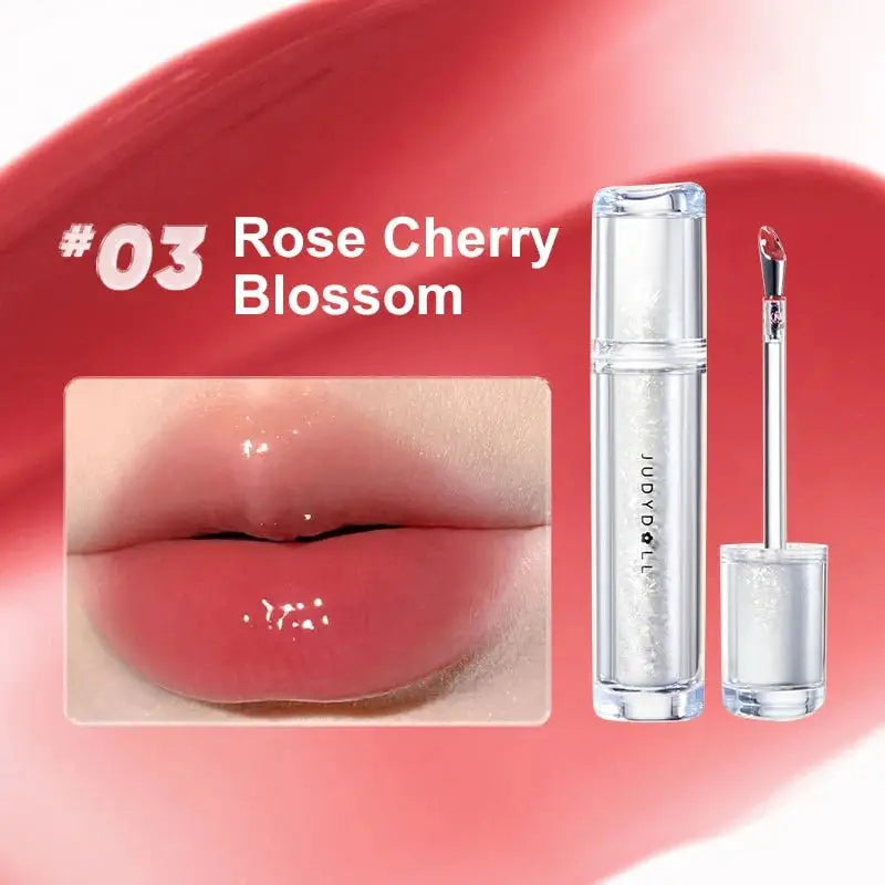 JUDYDOLL Ice Watery Lip Gloss, Long Lasting Hydrating Gloss, 2.4 g