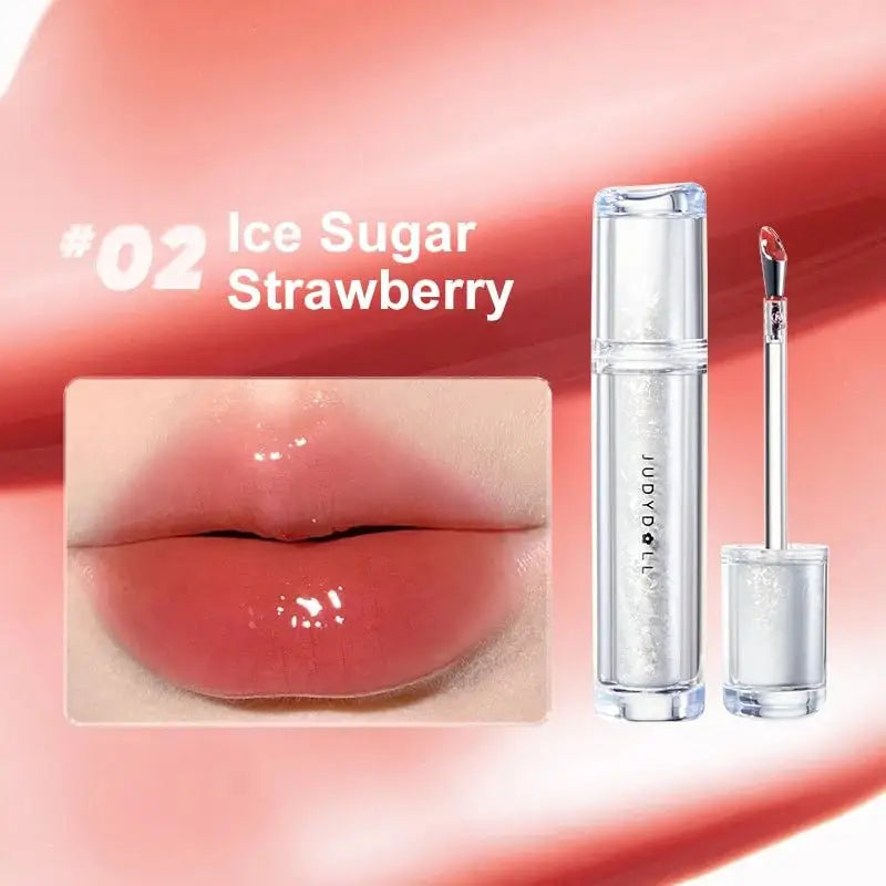 JUDYDOLL Ice Watery Lip Gloss, Long Lasting Hydrating Gloss, 2.4 g