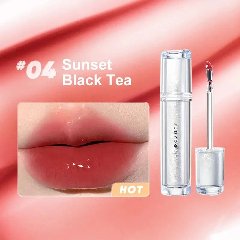 JUDYDOLL Ice Watery Lip Gloss, Long Lasting Hydrating Gloss, 2.4 g