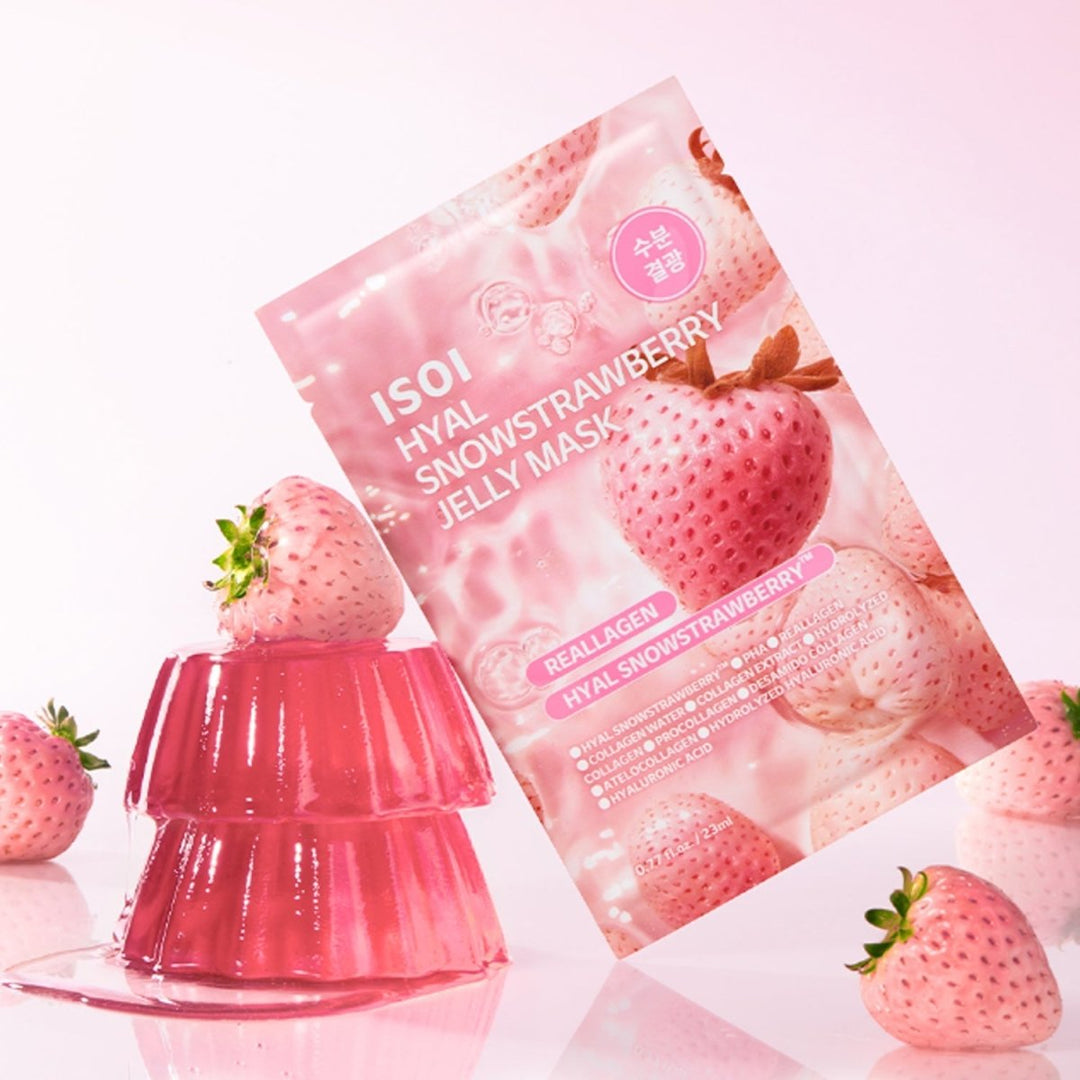 ISOL Hyal Snow Strawberry Jelly Mask Hydration 20 Sheets Sheet Mask 2