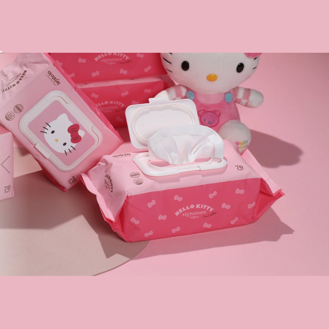 ITC Hello Kitty Signature Wet Wipes 70Pcs Health & Beauty oceanbuy beauty markham toronto free ship USA asian korean skincare