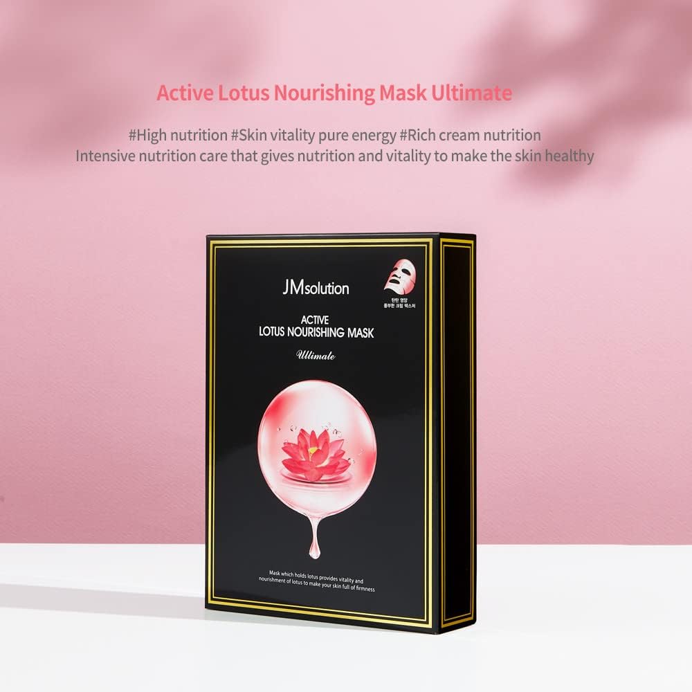 JM SOLUTION Active Lotus Nourishing Mask Ultimate 10Pcs Health & Beauty oceanbuy.ca markham toronto free ship USA asian korean skincare