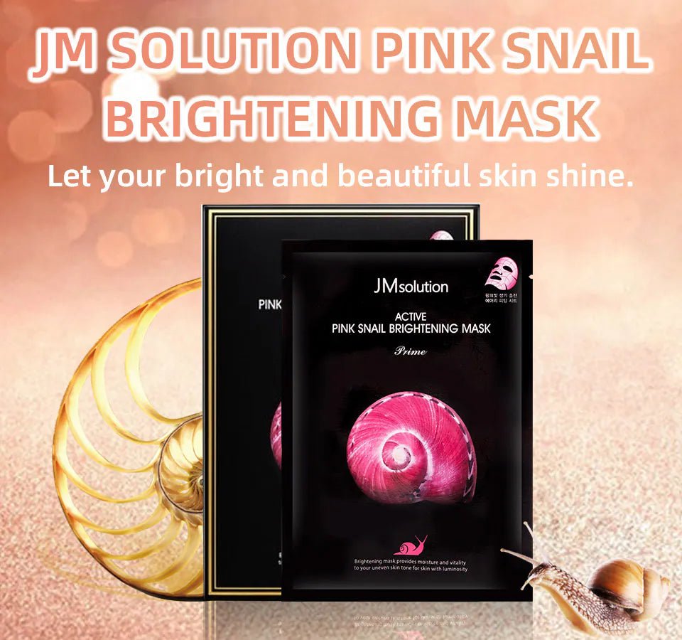 JM SOLUTION Active Pink Snail Brightening Mask Prime 10Pcs (2 Box) Health & Beauty oceanbuy.ca markham toronto free ship USA asian korean skincare