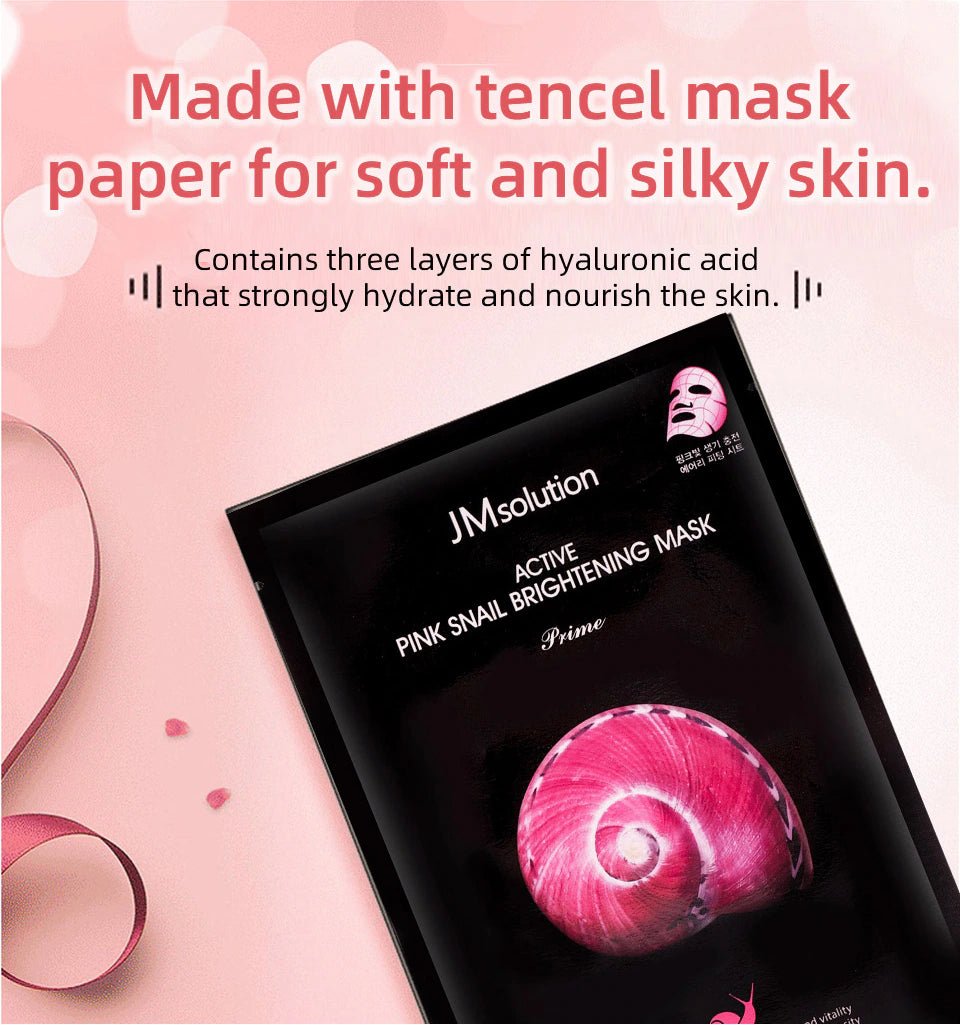 JM SOLUTION Active Pink Snail Brightening Mask Prime 10Pcs (2 Box) Health & Beauty oceanbuy.ca markham toronto free ship USA asian korean skincare