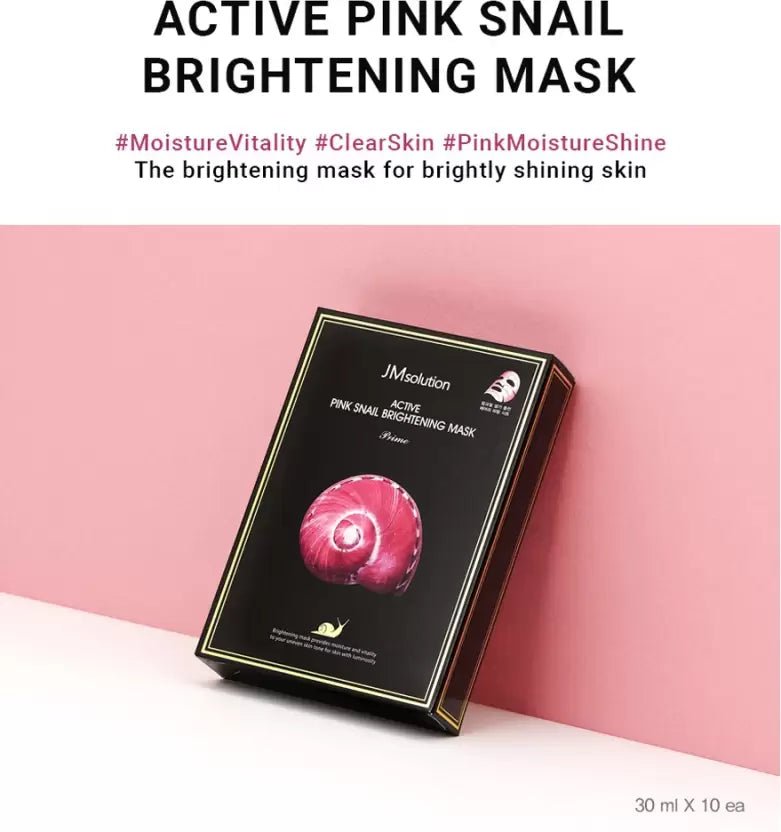 JM SOLUTION Active Pink Snail Brightening Mask Prime 10Pcs (2 Box) Health & Beauty oceanbuy.ca markham toronto free ship USA asian korean skincare