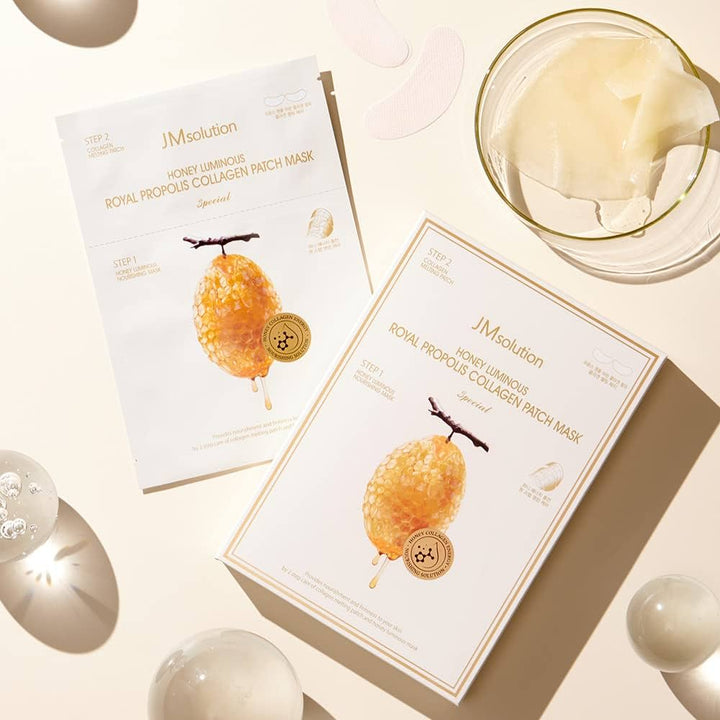 JM SOLUTION Honey Luminous Royal Propolis Collagen Patch Mask 5Pcs Health & Beauty oceanbuy.ca markham toronto free ship USA asian korean skincare