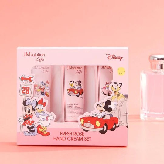 JM Solution X Disney Life Mickey & Friends Fresh Rose Hand Cream Set 50ml*3Pcs