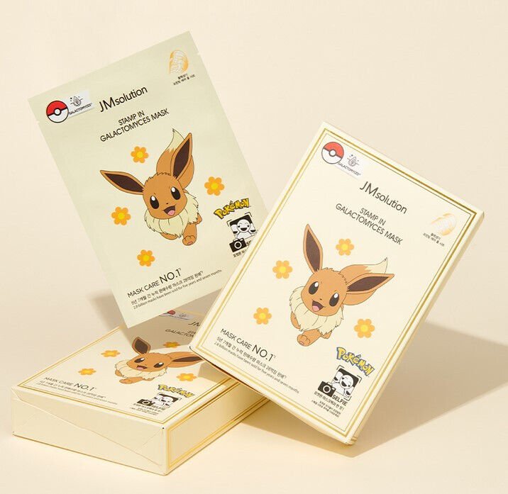 JM SOLUTION x POKEMON Stamp In Galactomyces Facial Mask 10Pcs