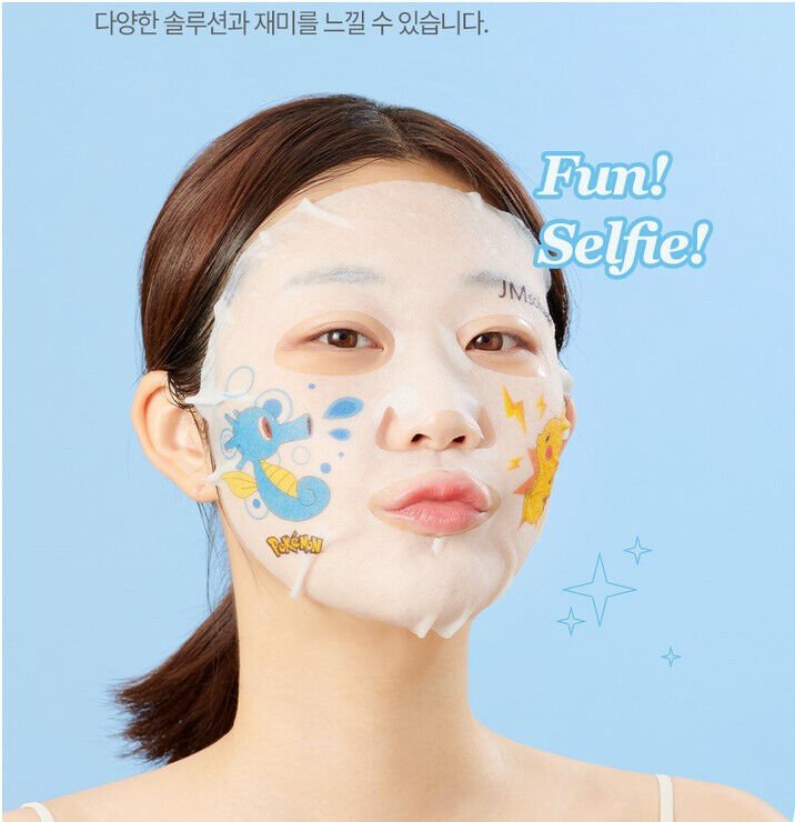 JM SOLUTION x POKEMON Stamp In Panthenol Facial Mask 10Pcs