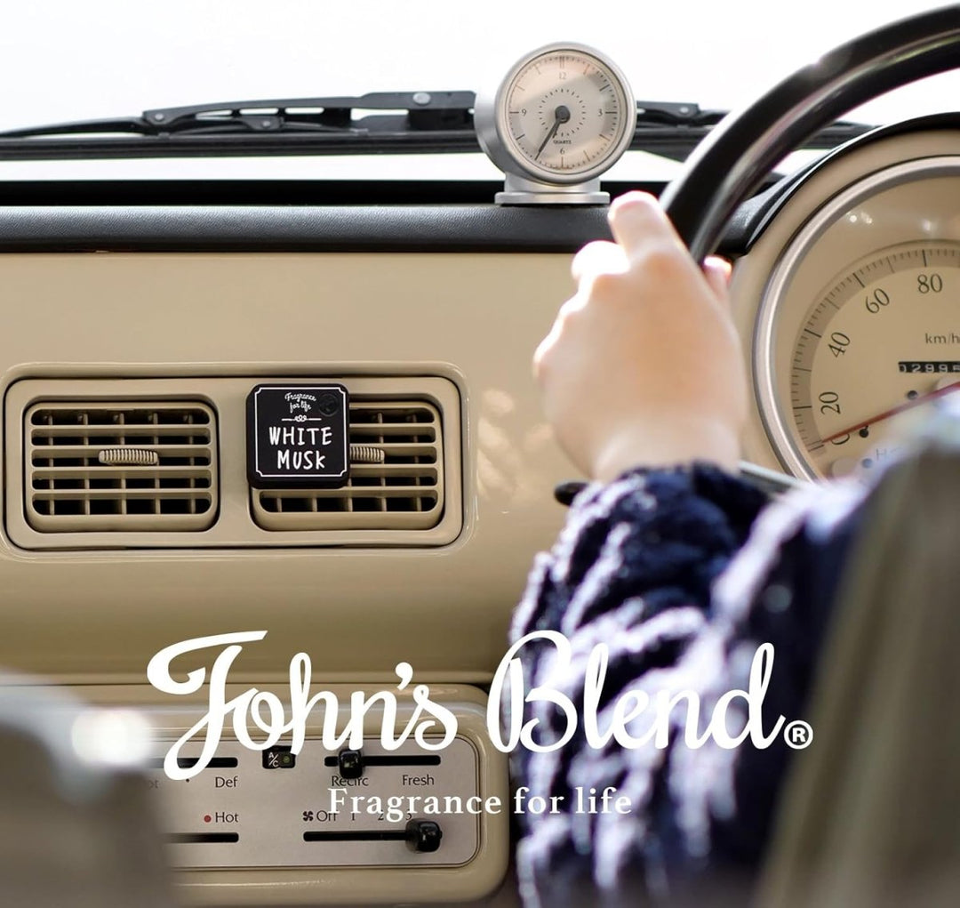 JOHN'S BLEND Clip-on Car Air Freshener Black Musk