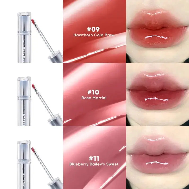 JUDYDOLL Ice Watery Lip Gloss, Long Lasting Hydrating Gloss, 2.4 g