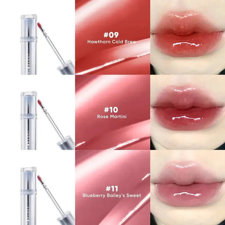 JUDYDOLL Ice Watery Lip Gloss, Long Lasting Hydrating Gloss, 2.4 g