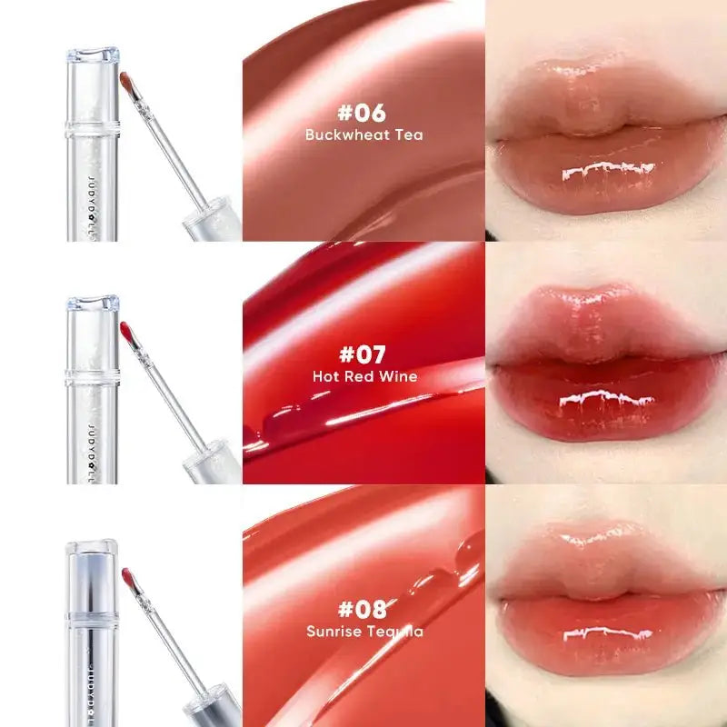 JUDYDOLL Ice Watery Lip Gloss, Long Lasting Hydrating Gloss, 2.4 g