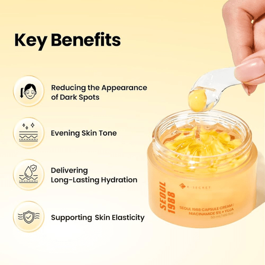 K-SECRET SEOUL 1988 Capsule Cream : Niacinamide 5% + Yuja 50ml Serum & Ampoule 3