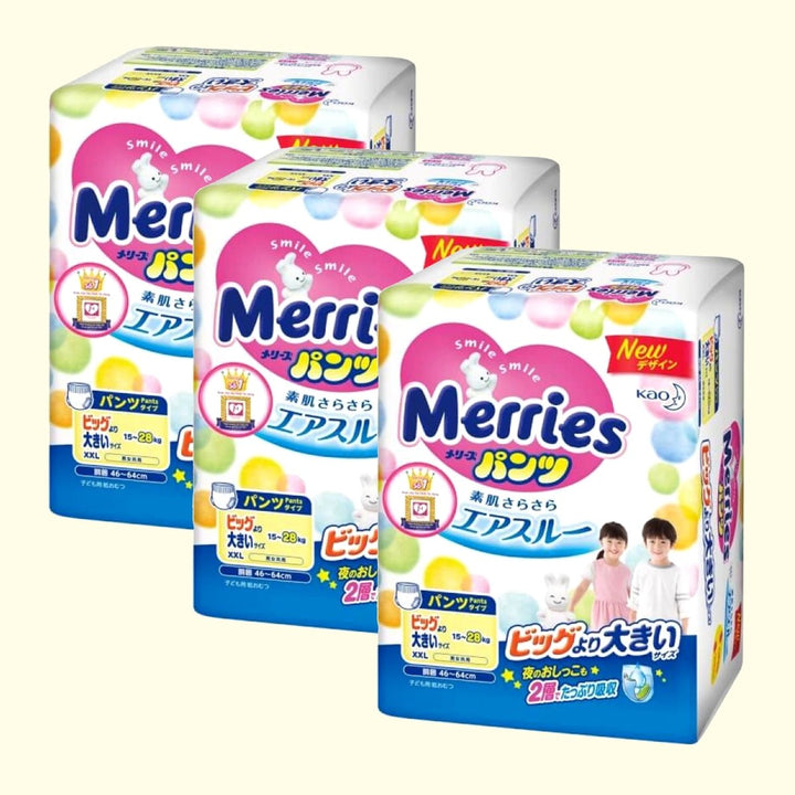 KAO Merries Baby Diaper Pants Type No Tape Size XXL (15 - 28Kg) 26+2Pcs (3 Bag) Baby & Toddler oceanbuy.ca markham toronto free ship USA asian korean skincare