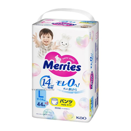 KAO Merries Baby Diaper Pants Type No Tape Size L (9 - 14Kg) 44P+2 pcs Baby & Toddler 1