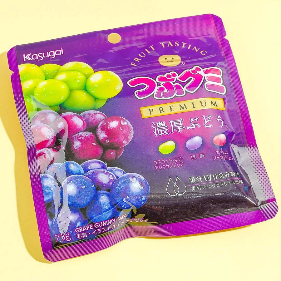 KASUGAI Tsubu Premium Gummy Candy 75g - Rich Grapes
