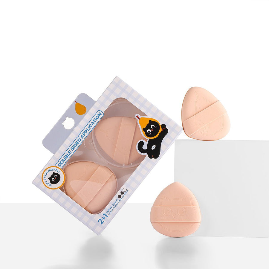 KIOKII Skin Color Soft Elastic Makeup Puffs 2pcs Foundation Tools 1