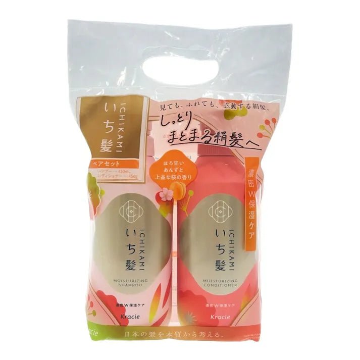 KRACIE Ichikami Moisturizing Hair Set Peach 480ml*2 Hair Care 1